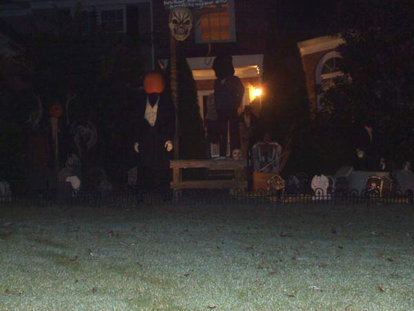 Haunted Halloween Scene At Night